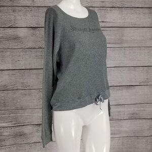 NEW Energie Sweats Junior's L Knit top Sweatshirt Graphic "Straight Lounging"